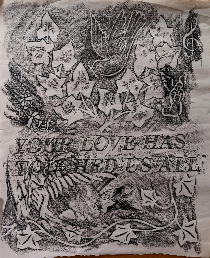 Gravestone rubbing, 2020