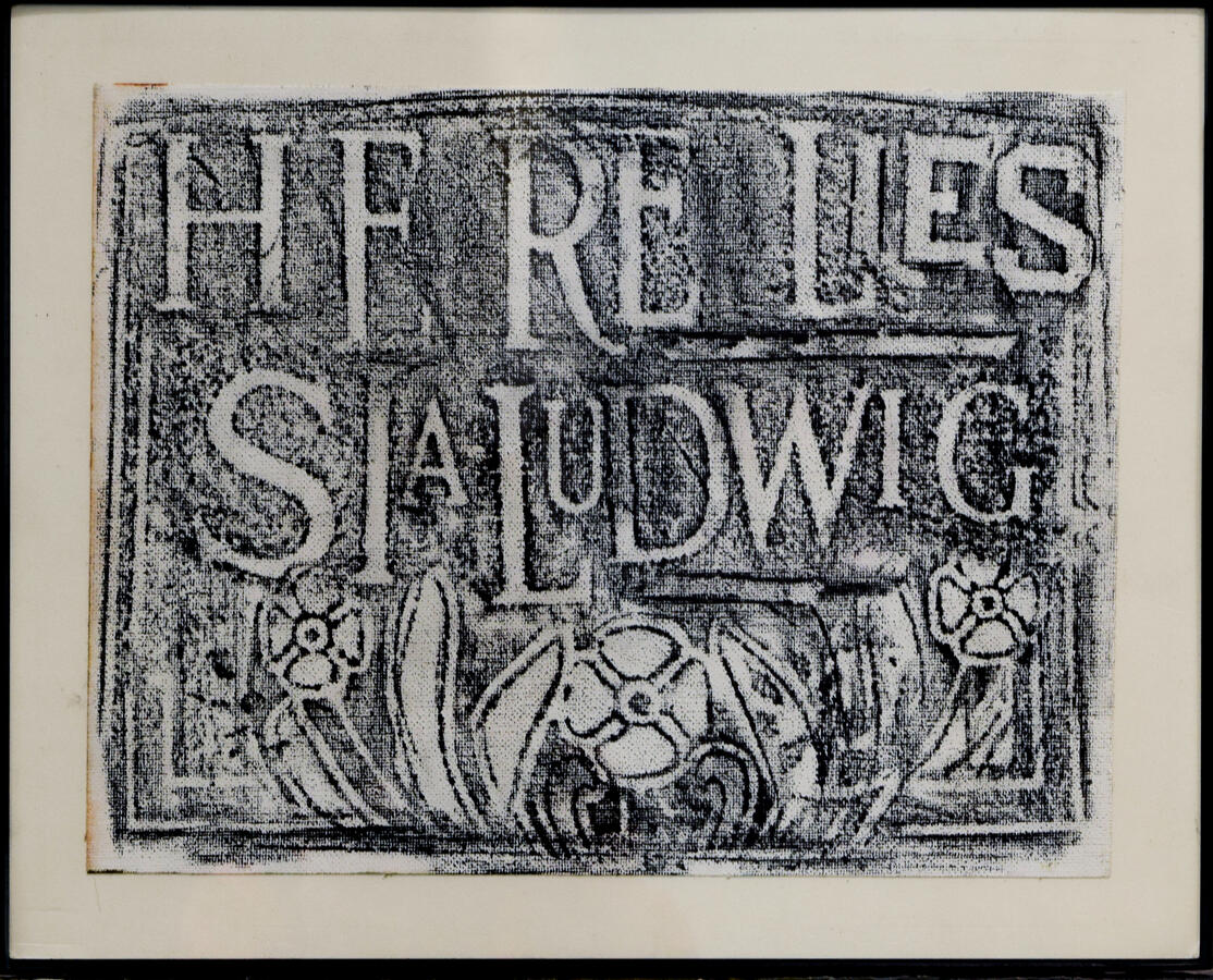Here Lies Sia Ludwig (V1) Gravestone rubbing, 2025